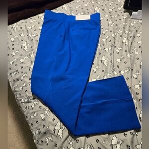 Liz Claiborne Women Vibrant Blue Kick Flare Crop Pants Sz M